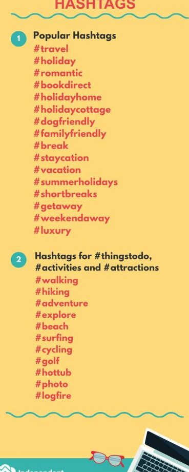 Hashtags y días nacionales para que los propietarios de casas de vacaciones los utilicen en las redes sociales...