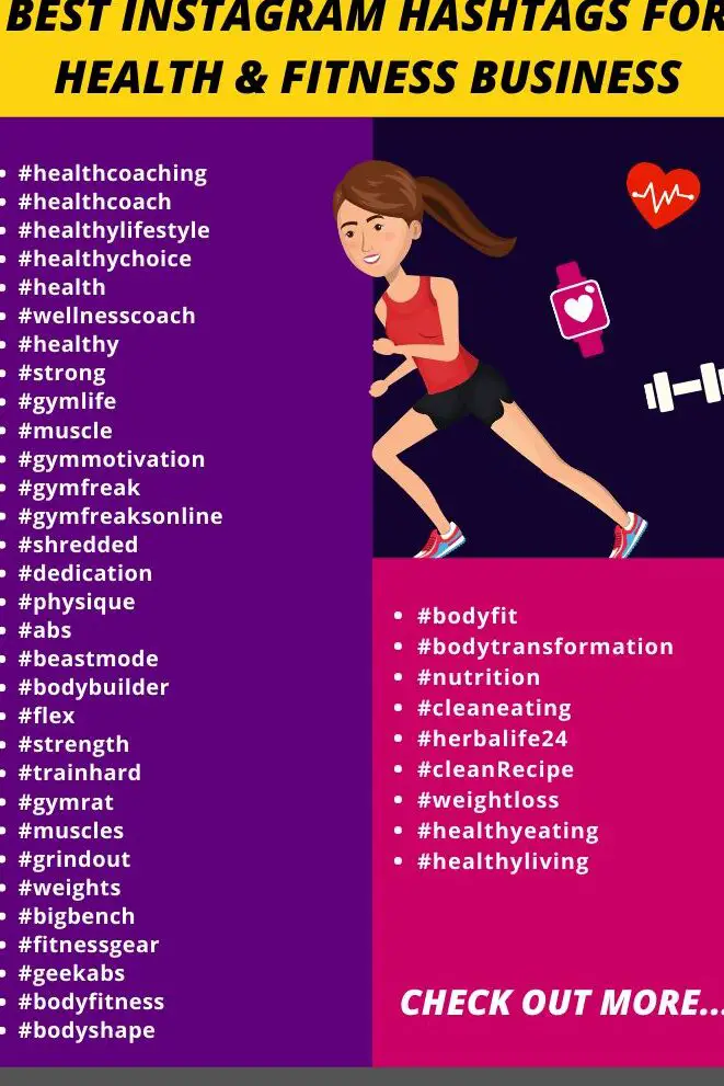 Los mejores hashtags de Instagram para empresas de salud y fitness |