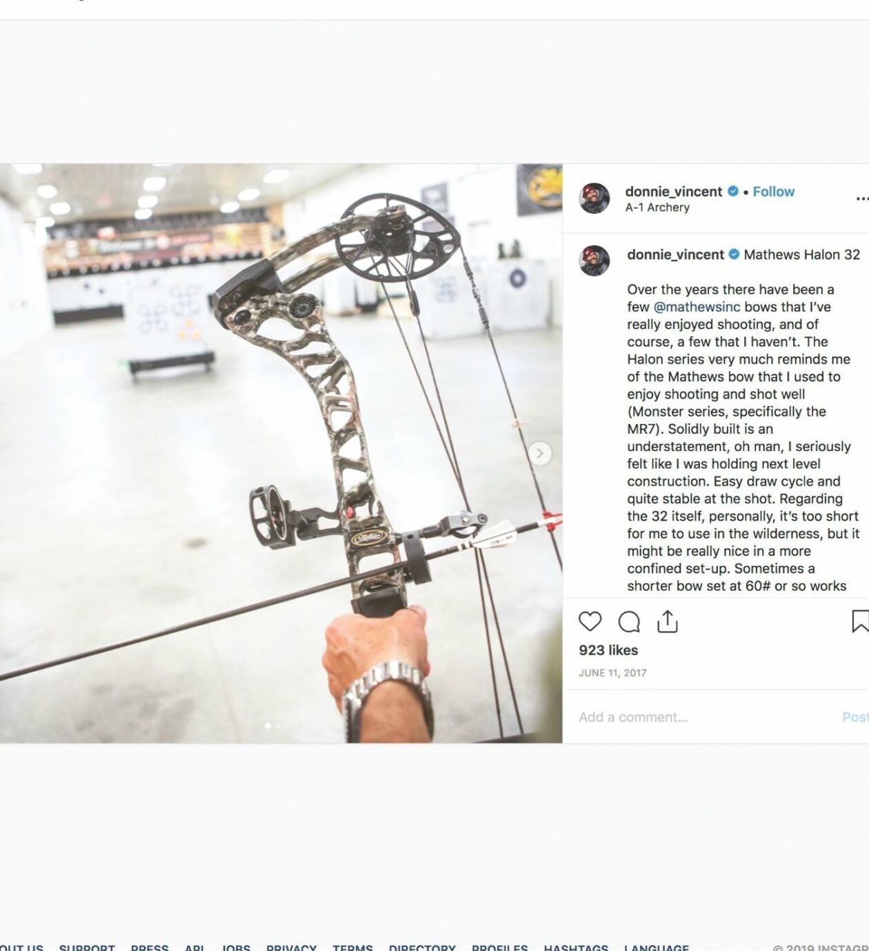 Instagram para minoristas de tiro con arco |