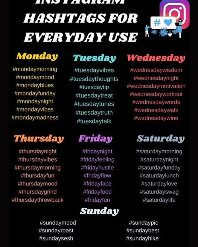 Hashtags de Instagram para uso diario