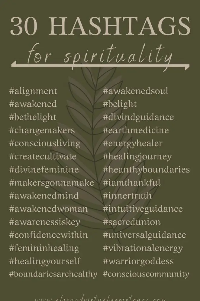 Hashtags de Instagram para la ESPIRITUALIDAD |