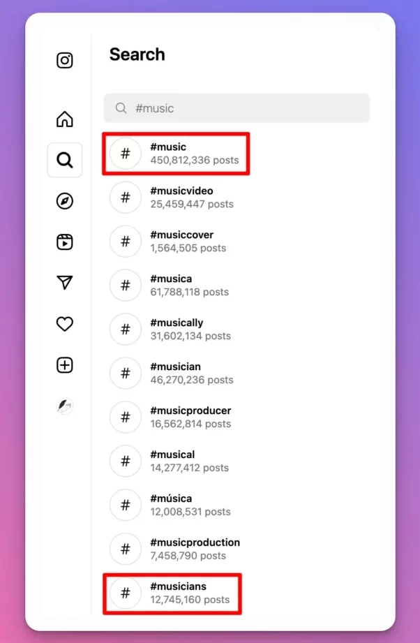Los mejores hashtags de música en Instagram para obtener más vistas